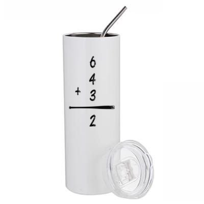 Baseball Math 6 4 3 2 Double Play Cute Gift Softball Game Gift Stainless Steel Tumbler