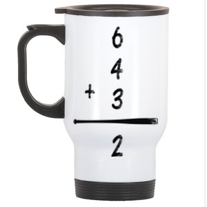 Baseball Math 6 4 3 2 Double Play Cute Gift Softball Game Gift Stainless Steel Travel Mug