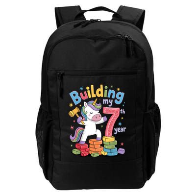 Building My 7th Year Unicorn Funny Design Backpack