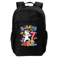 Building My 7th Year Unicorn Funny Design Backpack