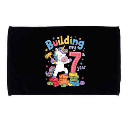 Building My 7th Year Unicorn Funny Design Microfiber Hand Towel