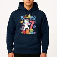Building My 7th Year Unicorn Funny Design Hoodie