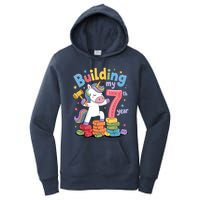 Building My 7th Year Unicorn Funny Design Women's Pullover Hoodie