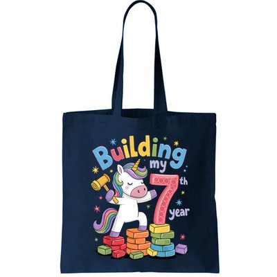 Building My 7th Year Unicorn Funny Design Bag