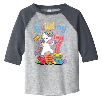 Building My 7th Year Unicorn Funny Design Toddler Fine Jersey T-Shirt