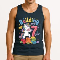 Building My 7th Year Unicorn Funny Design Tank Top