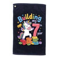 Building My 7th Year Unicorn Funny Design Golf Towel