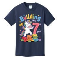 Building My 7th Year Unicorn Funny Design Kids T-Shirt