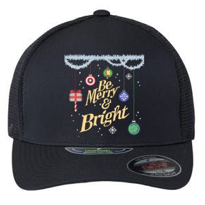 Be Merry And Bright Holiday Flexfit Unipanel Trucker Cap