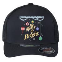 Be Merry And Bright Holiday Flexfit Unipanel Trucker Cap