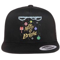 Be Merry And Bright Holiday Flat Bill Trucker Hat