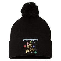 Be Merry And Bright Holiday Pom Pom 12in Knit Beanie