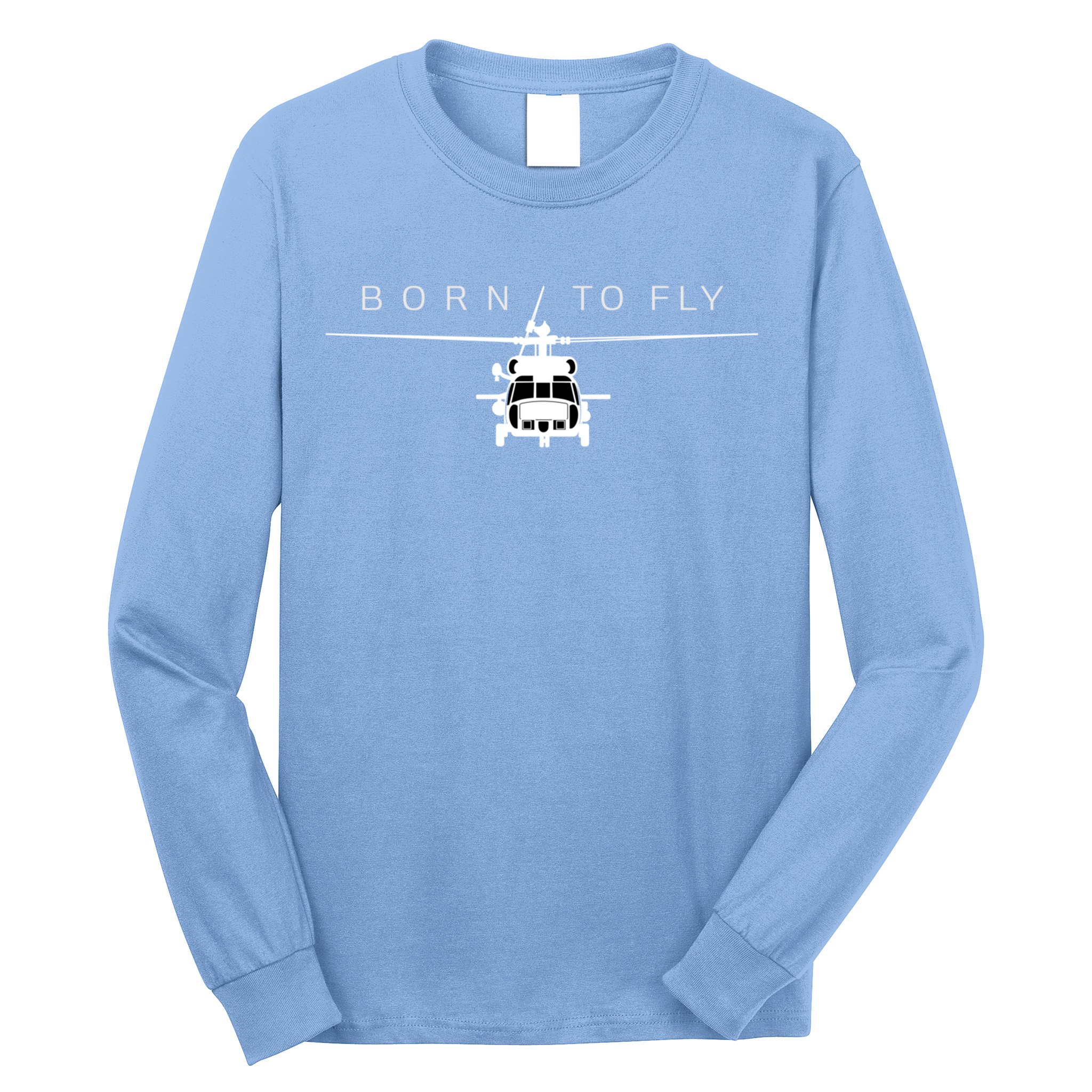 Blackhawk Military Aviation Helicopter Pilot Gift Long Sleeve Shirt