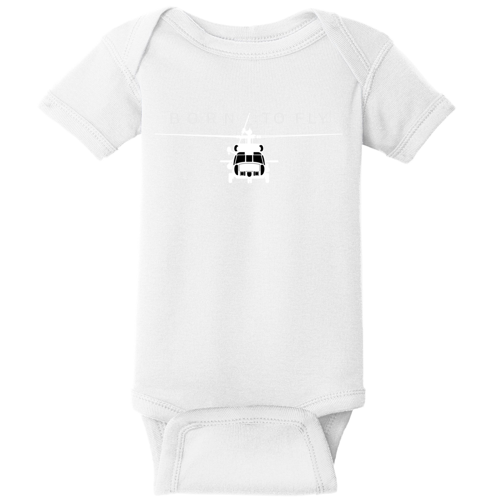 Blackhawk Military Aviation Helicopter Pilot Gift Baby Bodysuit