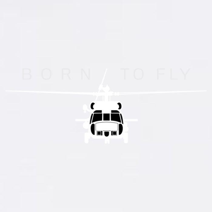 Blackhawk Military Aviation Helicopter Pilot Gift Baby Bodysuit