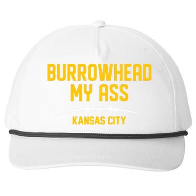 Burrowhead My Ass Funny Kansas City Snapback Five-Panel Rope Hat