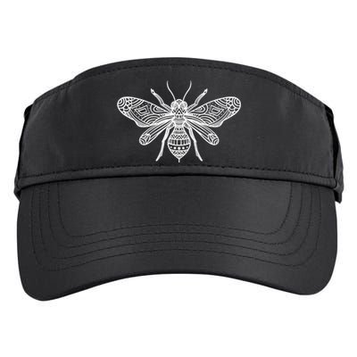 Bee Mandala Art Pattern Insect Beekeeper Gift Adult Drive Performance Visor