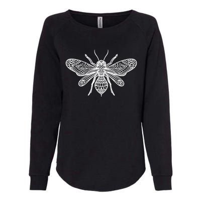 Bee Mandala Art Pattern Insect Beekeeper Gift Womens California Wash Sweatshirt