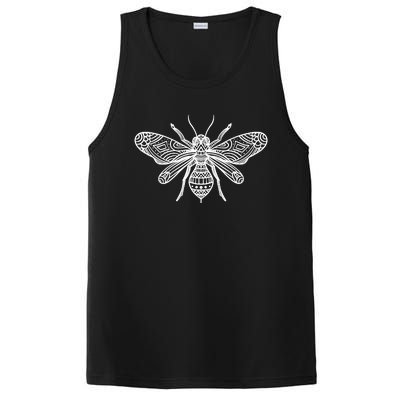 Bee Mandala Art Pattern Insect Beekeeper Gift PosiCharge Competitor Tank