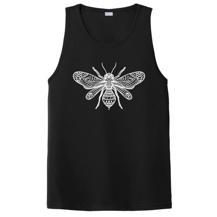 Bee Mandala Art Pattern Insect Beekeeper Gift PosiCharge Competitor Tank