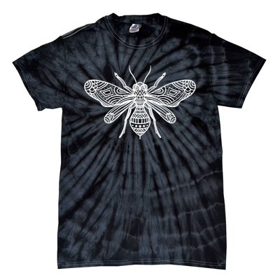 Bee Mandala Art Pattern Insect Beekeeper Gift Tie-Dye T-Shirt