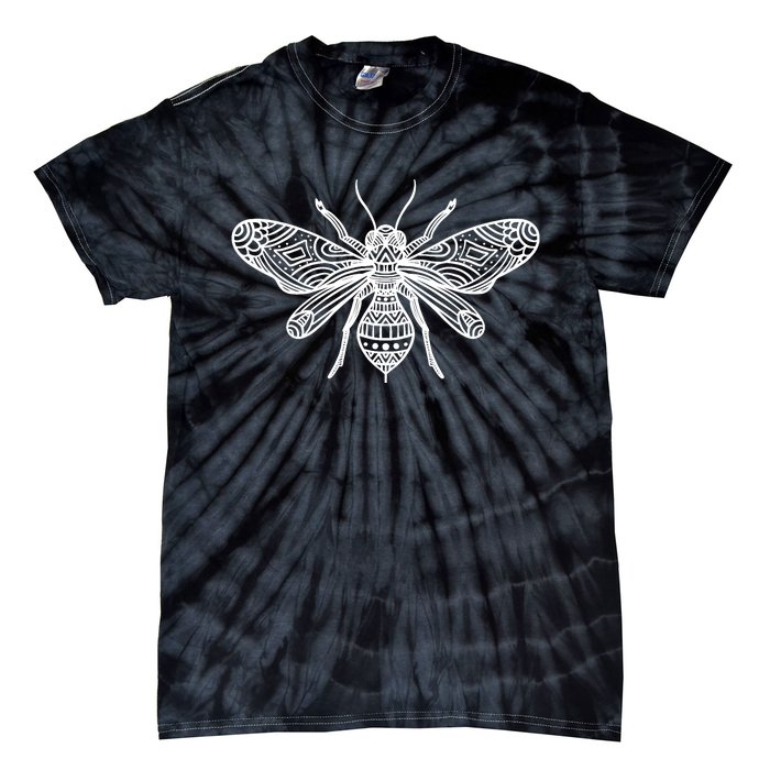 Bee Mandala Art Pattern Insect Beekeeper Gift Tie-Dye T-Shirt