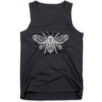 Bee Mandala Art Pattern Insect Beekeeper Gift Tank Top