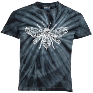 Bee Mandala Art Pattern Insect Beekeeper Gift Kids Tie-Dye T-Shirt