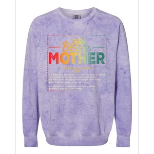 Black Mother African Americans Mothers Day Juneteenth Wo Colorblast Crewneck Sweatshirt