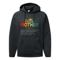 Black Mother African Americans Mothers Day Juneteenth Wo Performance Fleece Hoodie