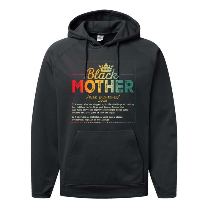 Black Mother African Americans Mothers Day Juneteenth Wo Performance Fleece Hoodie