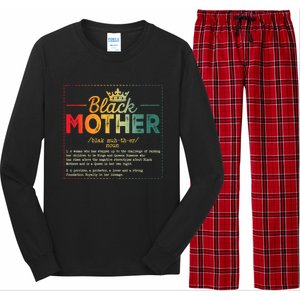 Black Mother African Americans Mothers Day Juneteenth Wo Long Sleeve Pajama Set