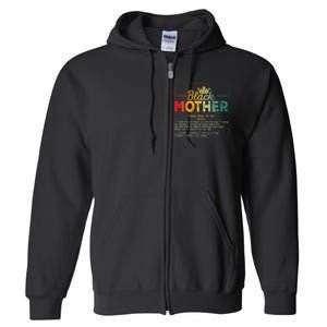 Black Mother African Americans Mothers Day Juneteenth Wo Full Zip Hoodie