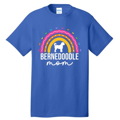 Bernedoodle Mom Adults Bernedoodle Dog Mom Rainbow Great Gift Tall T-Shirt