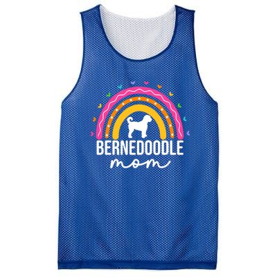 Bernedoodle Mom Adults Bernedoodle Dog Mom Rainbow Great Gift Mesh Reversible Basketball Jersey Tank