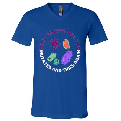 bacteria mutates and tries again  V-Neck T-Shirt