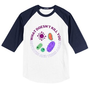 bacteria mutates and tries again  Baseball Sleeve Shirt