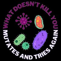 bacteria mutates and tries again funny science microbiology Mousepad