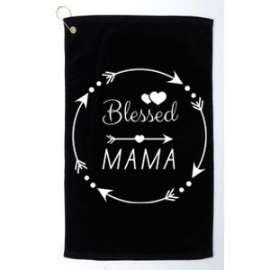 Blessed Mama Arrow Heart Platinum Collection Golf Towel