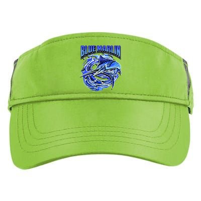 Blue Marlin Action Shot Fishing Adult Drive Performance Visor