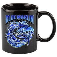 Blue Marlin Action Shot Fishing 11oz C Handle Ceramic Mug
