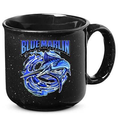 Blue Marlin Action Shot Fishing 15oz Campfire Ceramic Mug