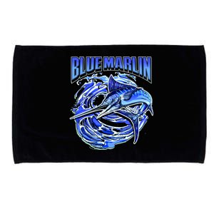 Blue Marlin Action Shot Fishing Microfiber Hand Towel