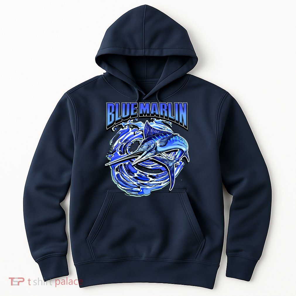 Blue Marlin Action Shot Fishing Hoodie