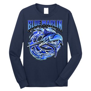 Blue Marlin Action Shot Fishing Long Sleeve Shirt