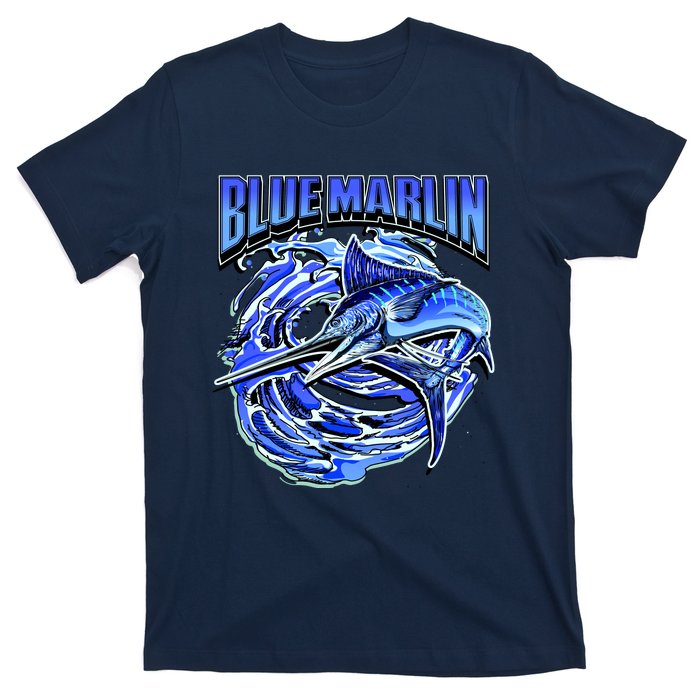 Blue Marlin Action Shot Fishing T-Shirt