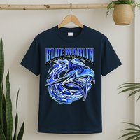 Blue Marlin Action Shot Fishing T-Shirt