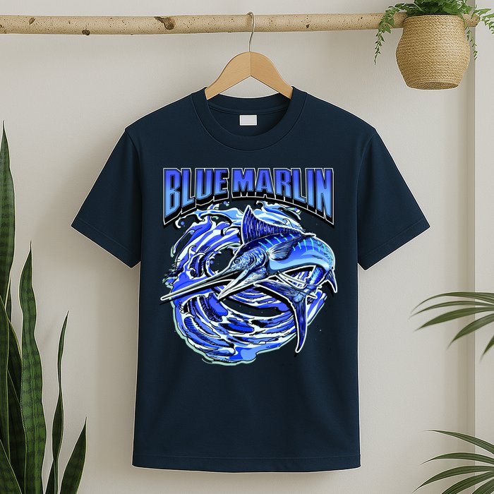 Blue Marlin Action Shot Fishing T-Shirt