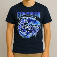 Blue Marlin Action Shot Fishing T-Shirt