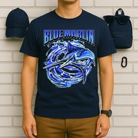 Blue Marlin Action Shot Fishing T-Shirt